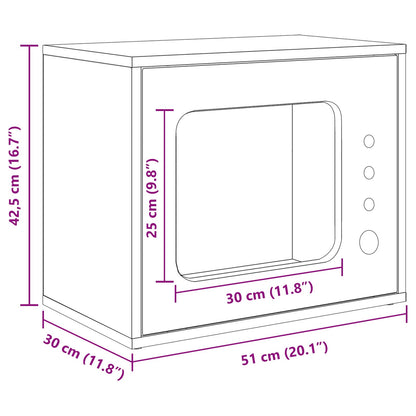 Katzenhaus Altholz 51 x 30 x 42 cm Holzwerkstoff