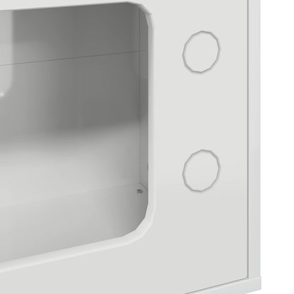 Katzenhaus Glänzend Weiß 51 x 30 x 52 cm Holzwerkstoff