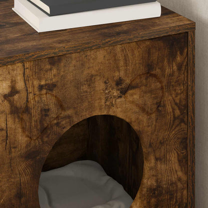 Katzenhaus Geräucherte Eiche 42,5 x 40 x 53 cm Holzwerkstoff