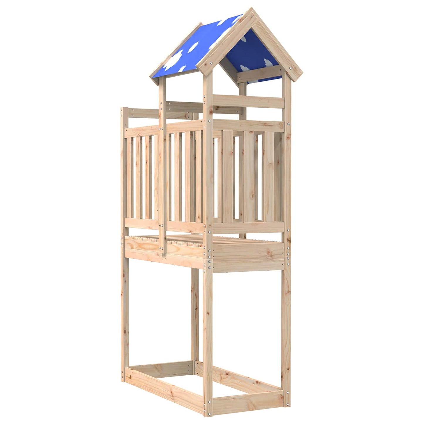 Spielturm Braun 52,5 x 110,5 x 215 cm Massives Kiefernholz
