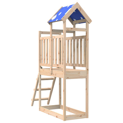 Spielturm Braun 52,5 x 110,5 x 215 cm Massives Kiefernholz