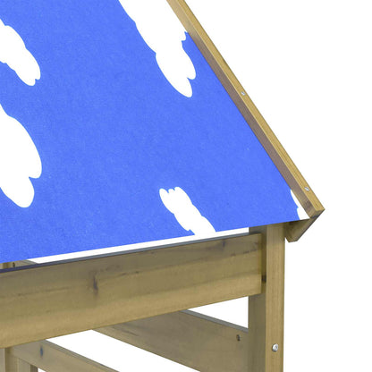 Spielturm Braun 52,5 x 85 x 265 cm Massives imprägniertes Holz