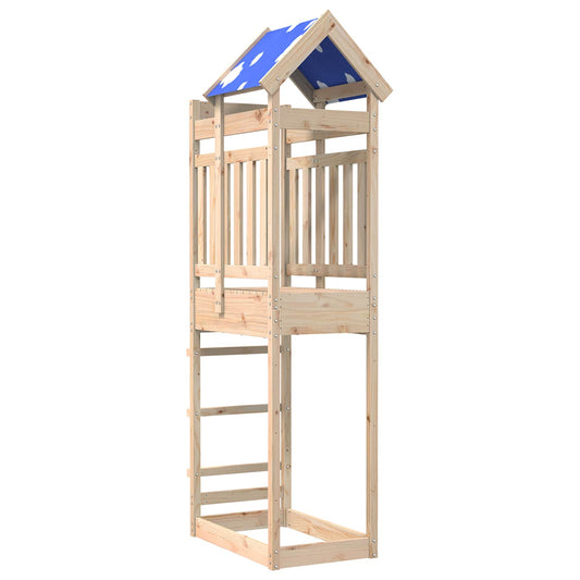 Spielturm Braun 52.5 x 85 x 239 cm Massives Kiefernholz
