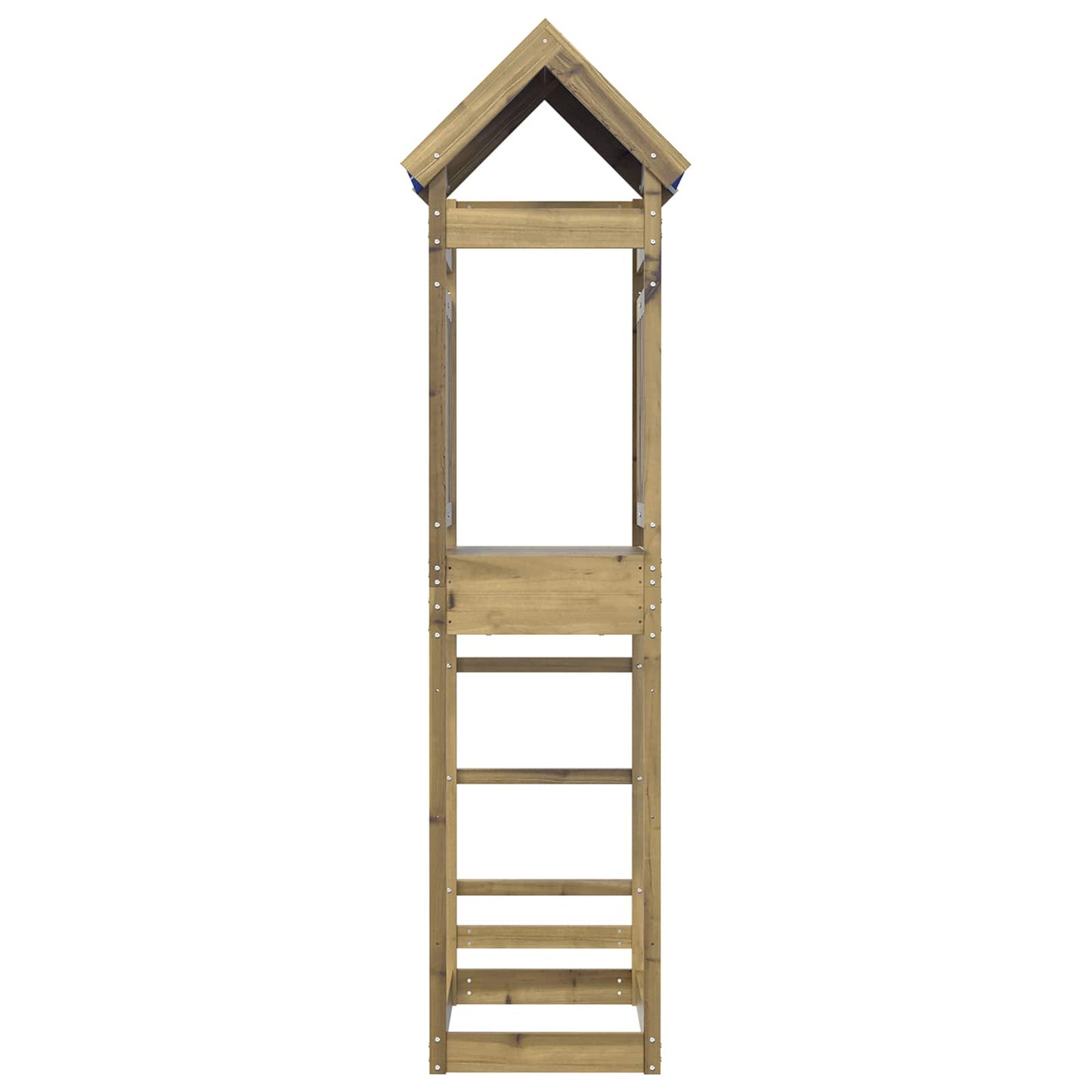 Spielturm Braun 52.5 x 85 x 239 cm Massives imprägniertes Holz