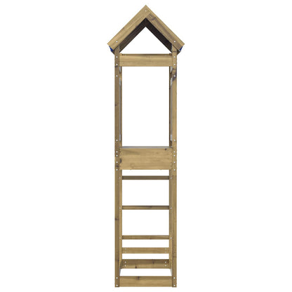 Spielturm Braun 52.5 x 85 x 239 cm Massives imprägniertes Holz