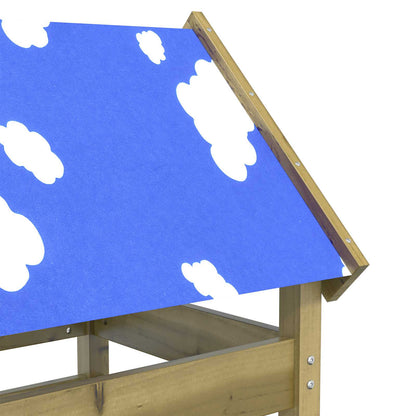 Spielturm Braun 85 x 52,5 x 239 cm Massives imprägniertes Holz