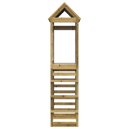 Spielturm Braun 85 x 52,5 x 239 cm Massives imprägniertes Holz