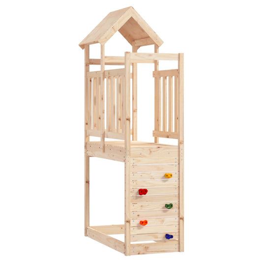 Spielturm Braun 53 x 110,5 x 214 cm Massives Kiefernholz