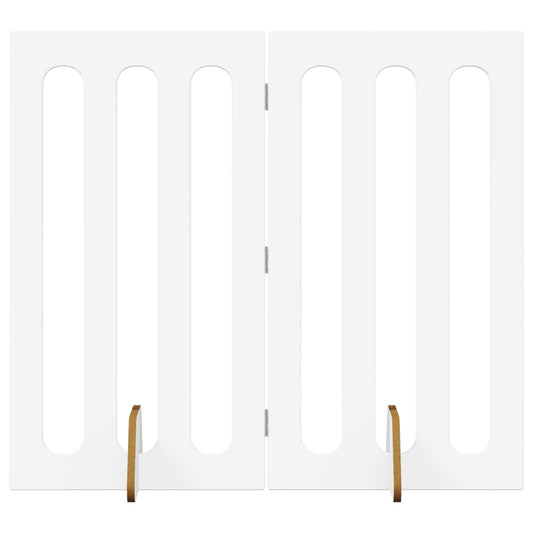 Faltbarer Haustierzaun 2 pcs Weiß 100,5 x 38 x 90 cm