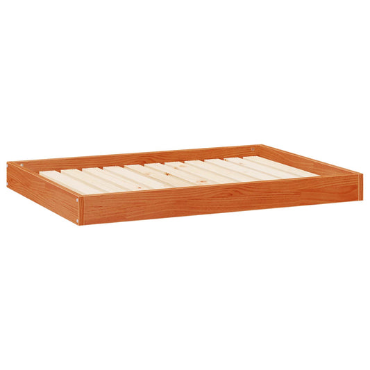Hundebett Wachsbraun 101,5 x 74 x 9 cm Massivholz Kiefer