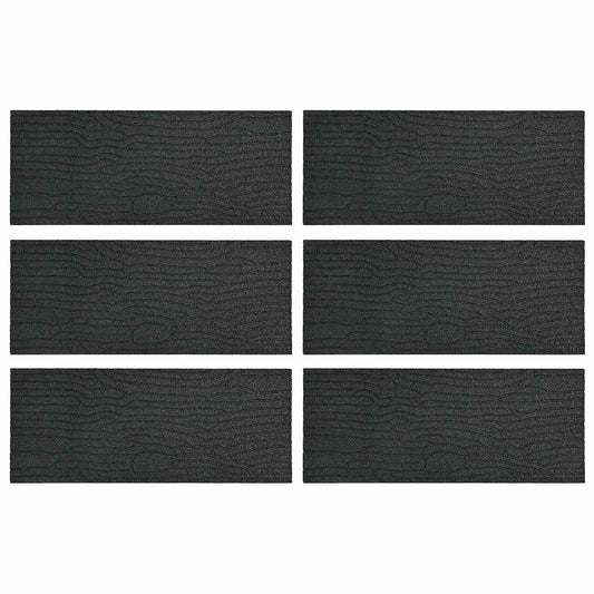 Gehwegstein 6 pcs Schwarz 60,5 x 25 x 2 cm Gummi