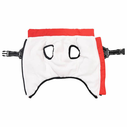 Hundemantel mit Geschirr Rot M Fleece und Polyester