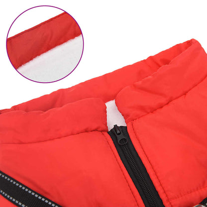 Hundemantel mit Geschirr Rot 3XL Fleece und Polyester