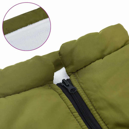 Hundemantel mit Geschirr Olivegrün 5XL Fleece und Polyester