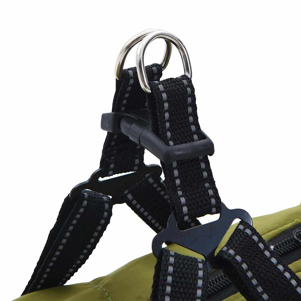 Hundemantel mit Geschirr Olivegrün 5XL Fleece und Polyester