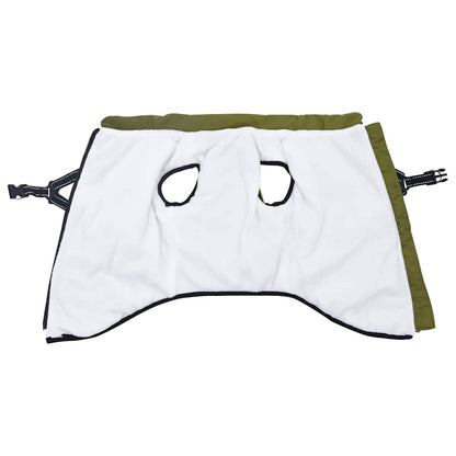 Hundemantel mit Geschirr Olivegrün 6XL Fleece und Polyester