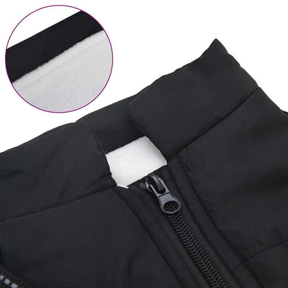 Hundemantel mit Geschirr Schwarz S Fleece und Polyester