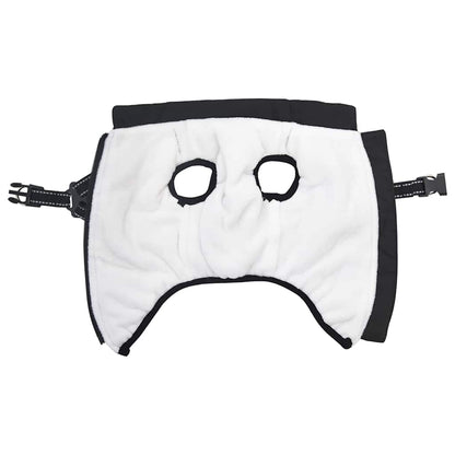 Hundemantel mit Geschirr Schwarz L Fleece und Polyester