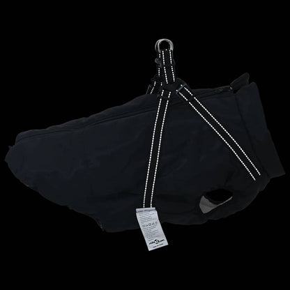 Hundemantel mit Geschirr Schwarz 5XL Fleece und Polyester