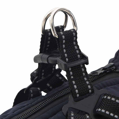 Hundemantel mit Geschirr Marineblau 2XL Fleece und Polyester