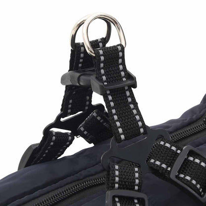 Hundemantel mit Geschirr Marineblau 3XL Fleece und Polyester