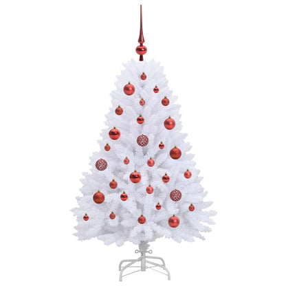 Künstlicher klappbarer Weihnachtsbaum Weiß 120 cm PVC und Stahl