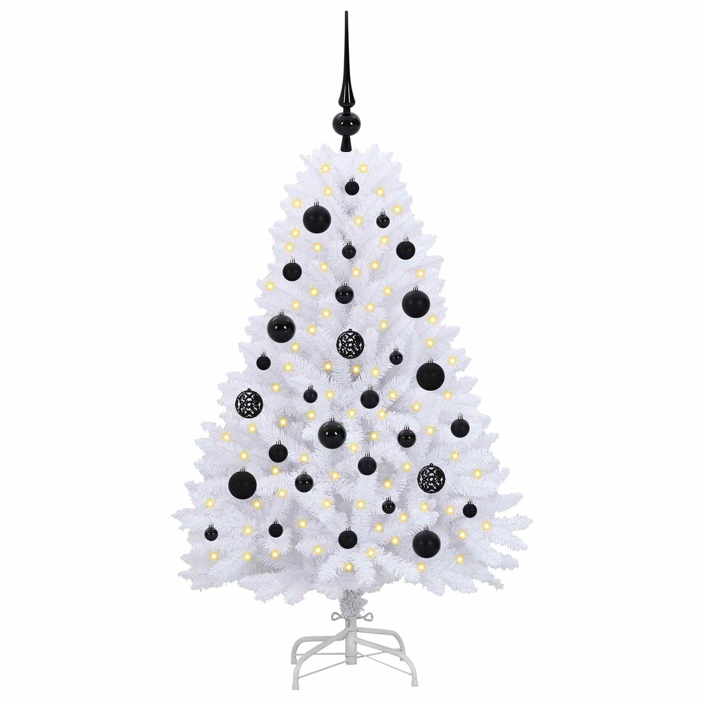 Künstlicher klappbarer Weihnachtsbaum Weiß 120 cm PVC und Stahl
