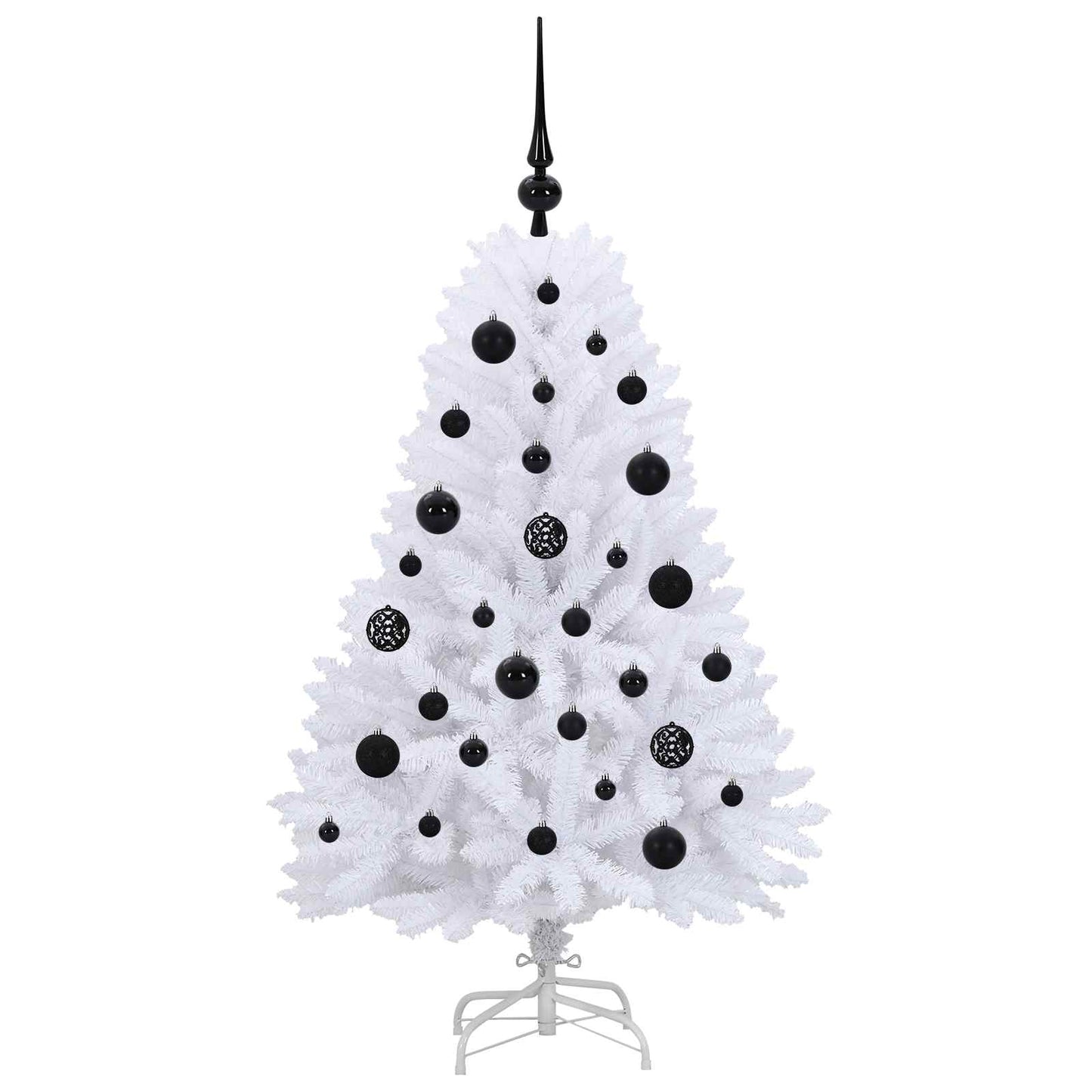 Künstlicher klappbarer Weihnachtsbaum Weiß 120 cm PVC und Stahl