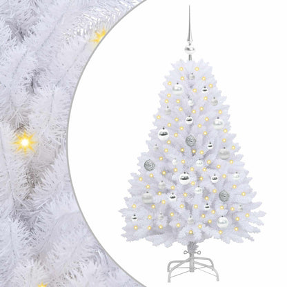Künstlicher klappbarer Weihnachtsbaum Weiß 120 cm PVC und Stahl