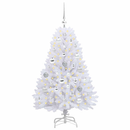 Künstlicher klappbarer Weihnachtsbaum Weiß 120 cm PVC und Stahl