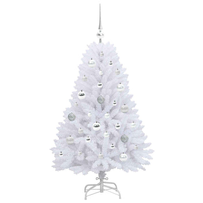 Künstlicher klappbarer Weihnachtsbaum Weiß 120 cm PVC und Stahl