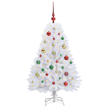 Künstlicher klappbarer Weihnachtsbaum Weiß 120 cm PVC und Stahl