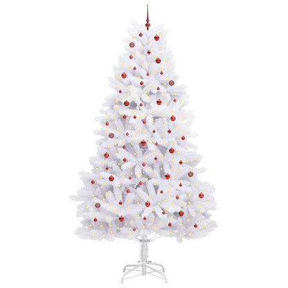 Künstlicher klappbarer Weihnachtsbaum Weiß 300 cm PVC und Stahl