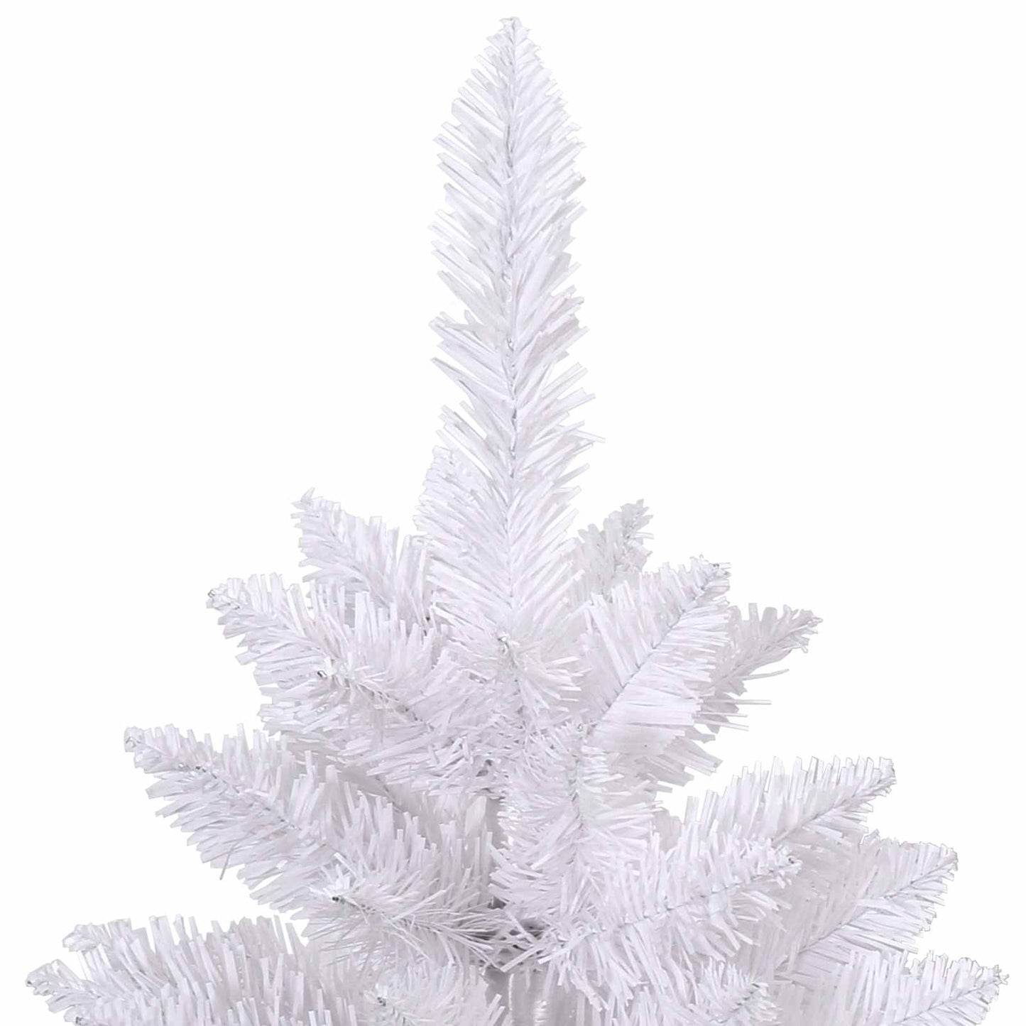 Künstlicher klappbarer Weihnachtsbaum Weiß 300 cm PVC und Stahl