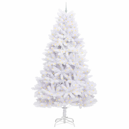 Künstlicher klappbarer Weihnachtsbaum Weiß 300 cm PVC und Stahl