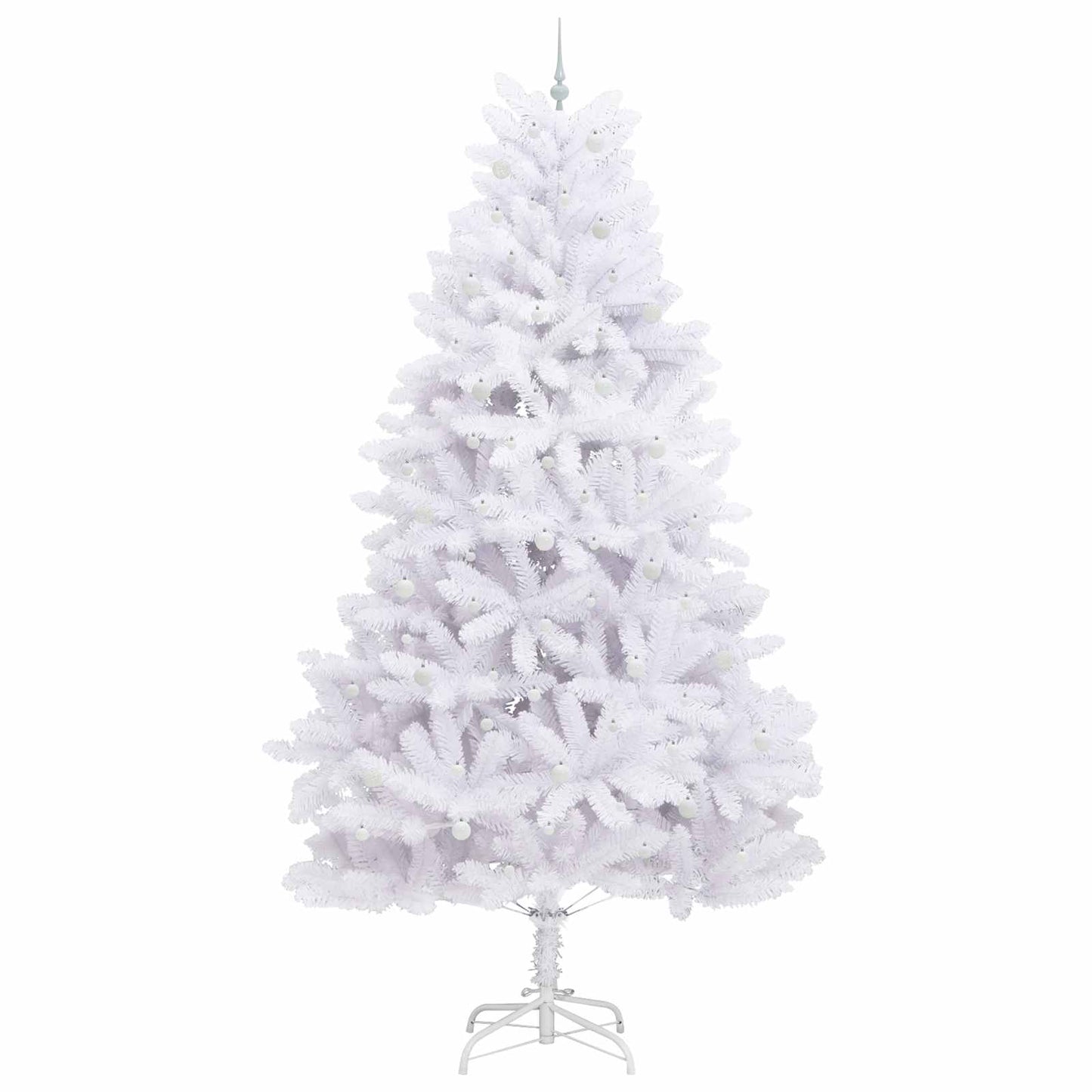 Künstlicher klappbarer Weihnachtsbaum Weiß 300 cm PVC und Stahl