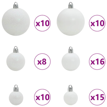 Künstlicher klappbarer Weihnachtsbaum Weiß 300 cm PVC und Stahl