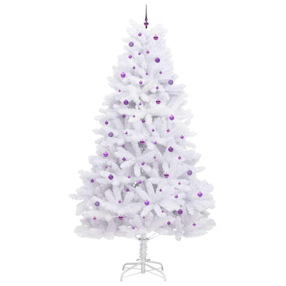 Künstlicher klappbarer Weihnachtsbaum Weiß 300 cm PVC und Stahl