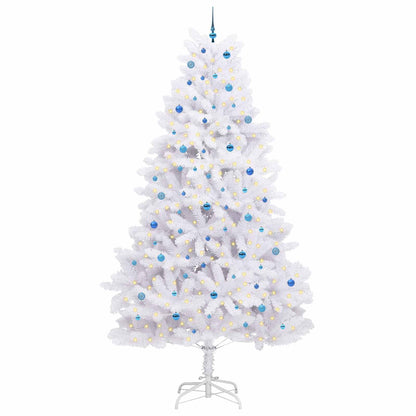 Künstlicher klappbarer Weihnachtsbaum Weiß 300 cm PVC und Stahl