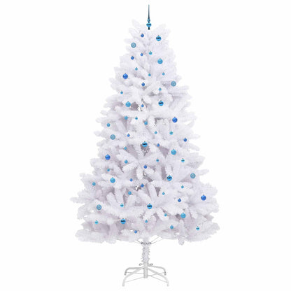 Künstlicher klappbarer Weihnachtsbaum Weiß 300 cm PVC und Stahl