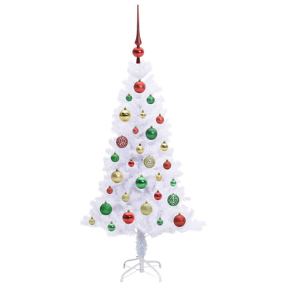 Künstlicher Weihnachtsbaum Weiß 120 cm PVC und Stahl