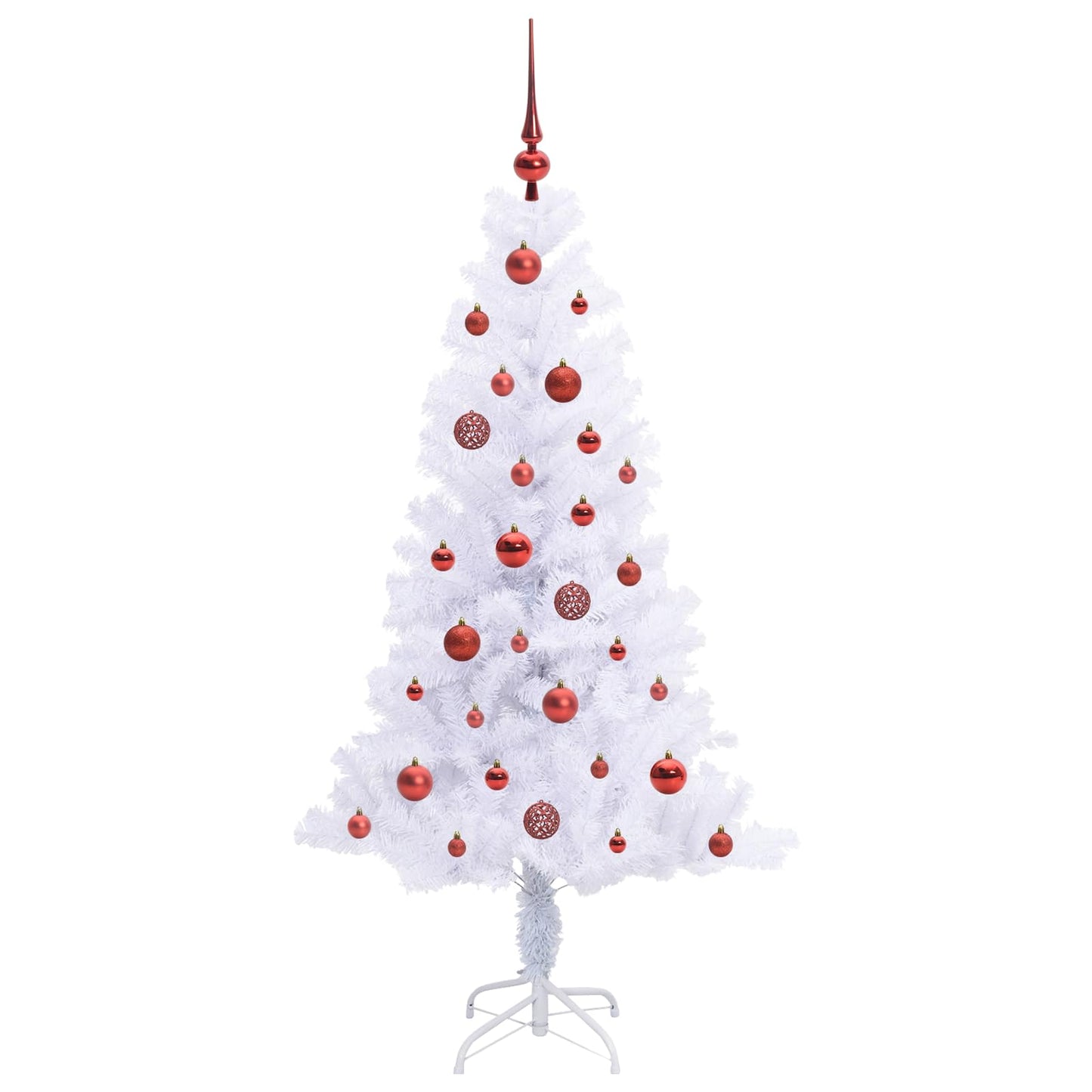 Künstlicher Weihnachtsbaum Weiß 150 cm PVC und Stahl