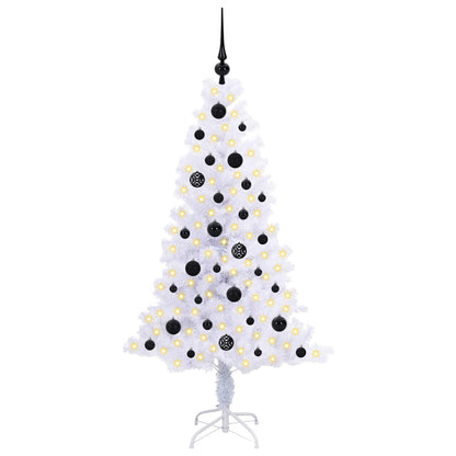 Künstlicher Weihnachtsbaum Weiß 150 cm PVC und Stahl