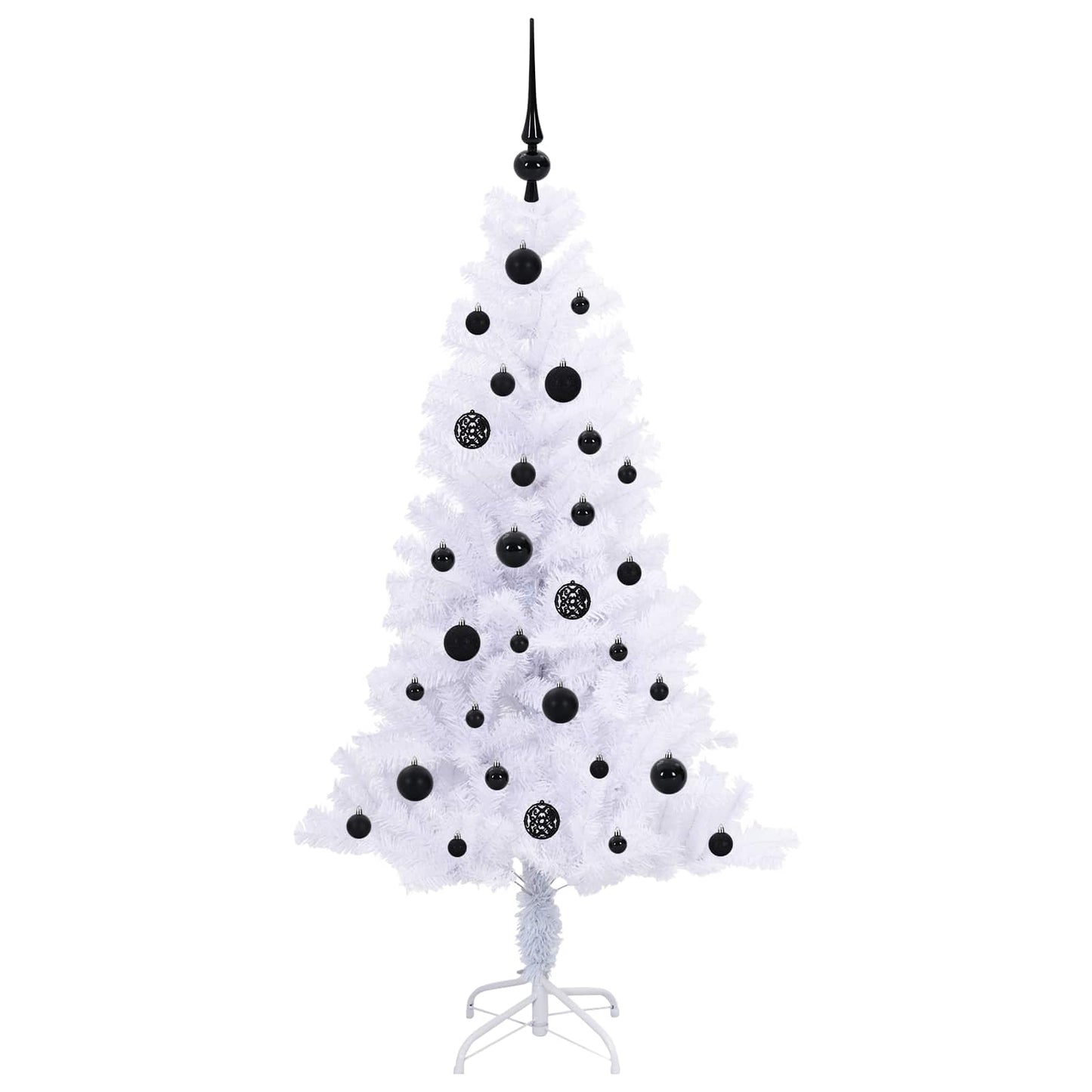 Künstlicher Weihnachtsbaum Weiß 150 cm PVC und Stahl