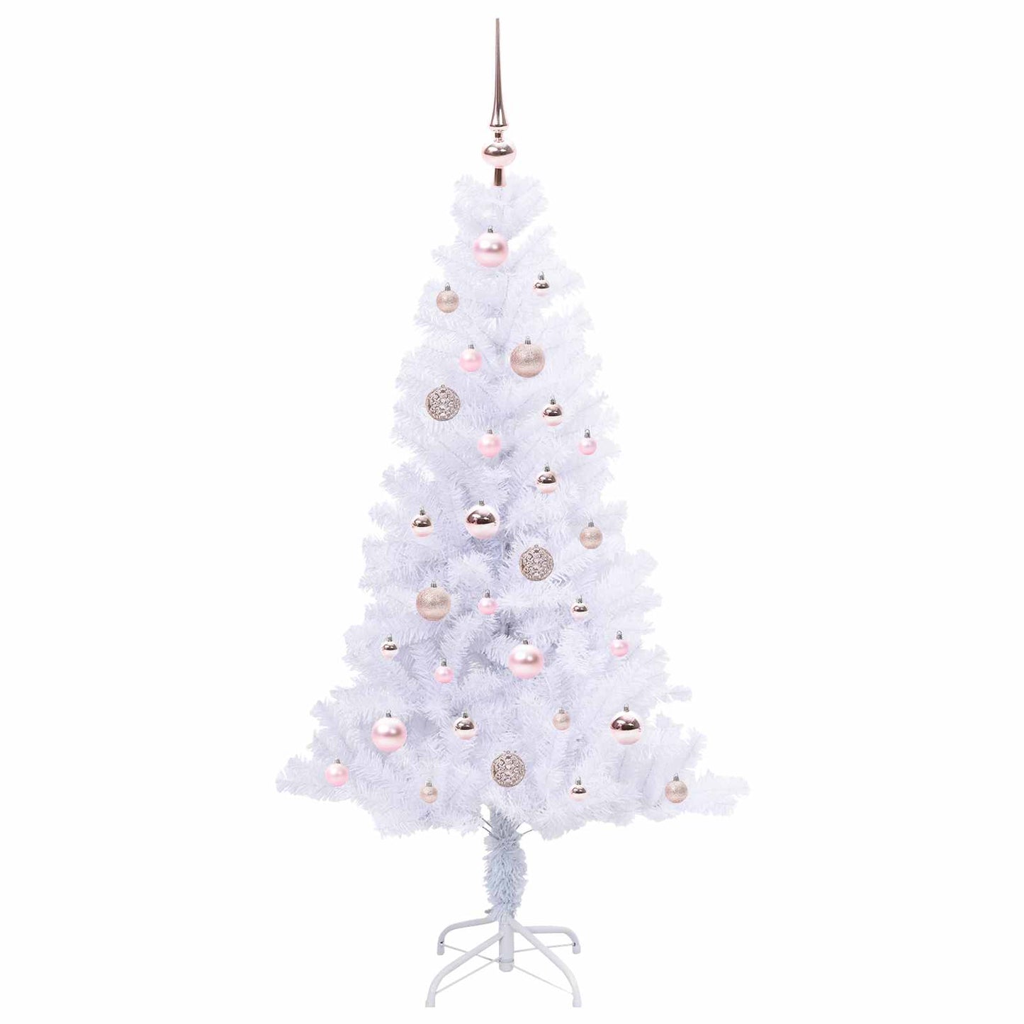 Künstlicher Weihnachtsbaum Weiß 150 cm PVC und Stahl
