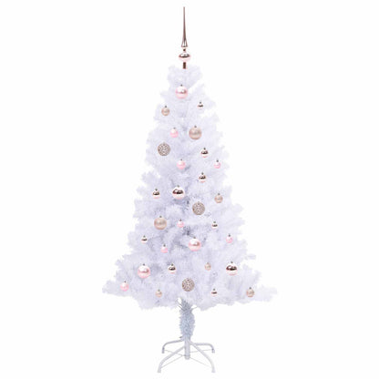 Künstlicher Weihnachtsbaum Weiß 150 cm PVC und Stahl