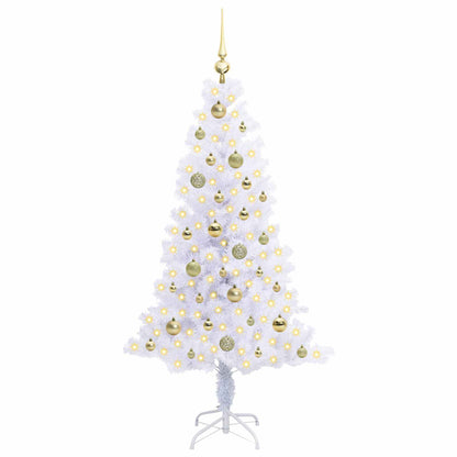 Künstlicher Weihnachtsbaum Weiß 150 cm PVC und Stahl