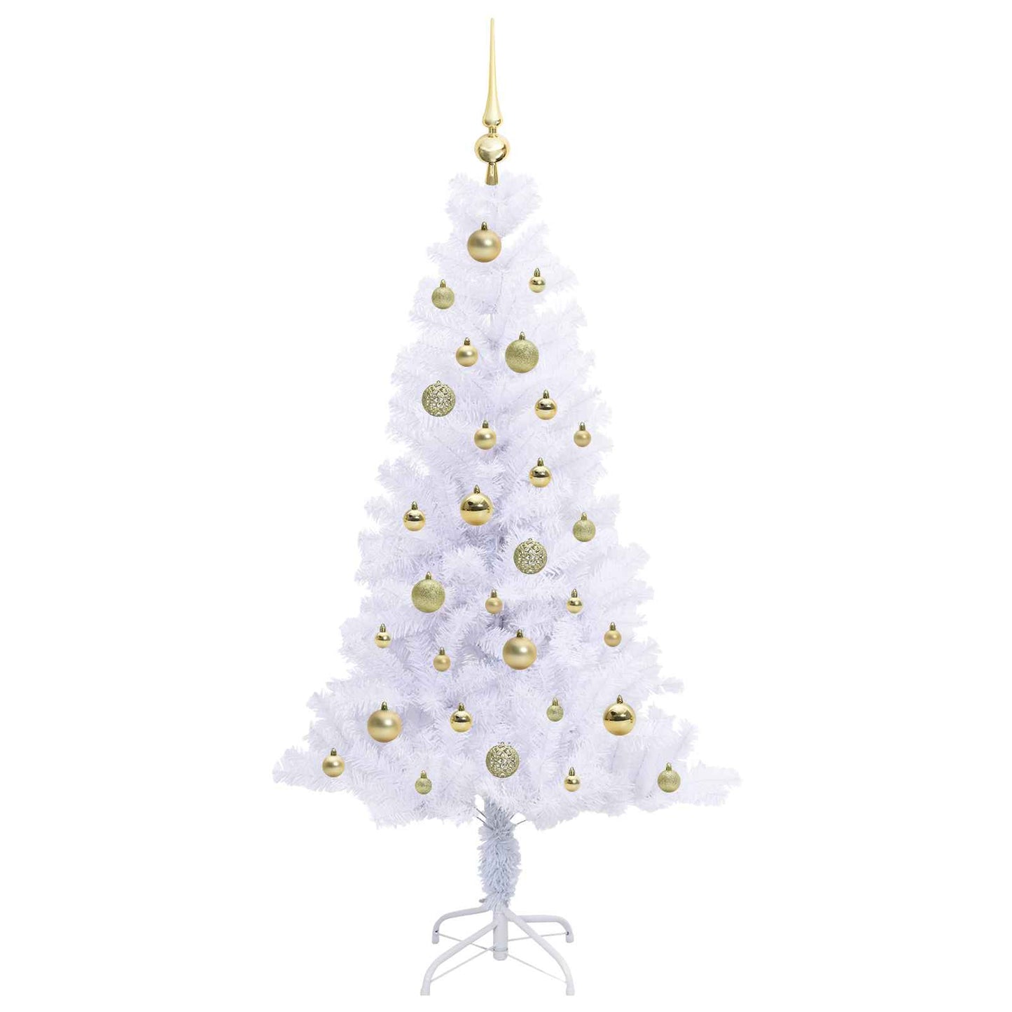 Künstlicher Weihnachtsbaum Weiß 150 cm PVC und Stahl