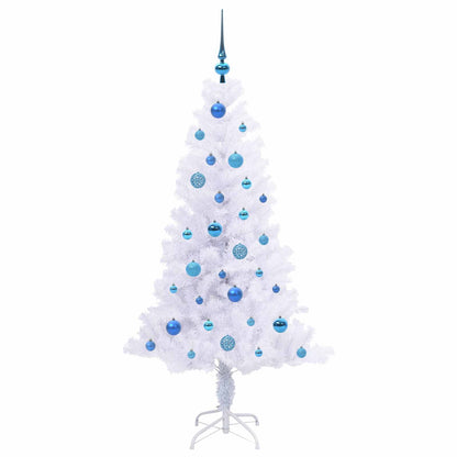 Künstlicher Weihnachtsbaum Weiß 150 cm PVC und Stahl