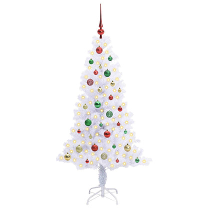 Künstlicher Weihnachtsbaum Weiß 150 cm PVC und Stahl